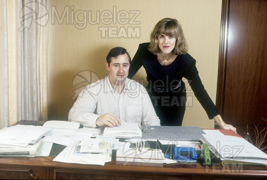 Fotos a Sandra MYERS en casa y entrenando (Madrid) 1991.