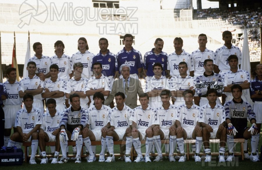 Presentación del Real Madrid en el estadio Santiago Bernabéu. Temporada 1994-1995