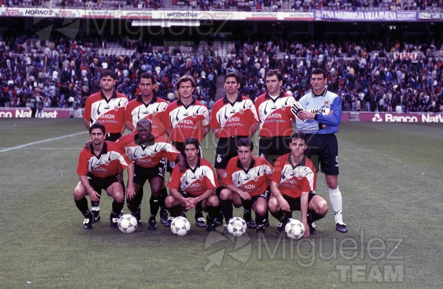 Partido 1ª División entre REAL MADRID-MERIDA en el estadio Santiago Bernabéu (Madrid). 1996