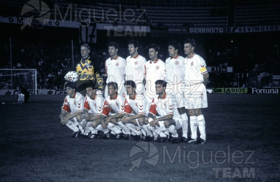 Encuentro Internacional entre ESPAÑA-DINAMARCA en el Campo del Sevilla, RAMÓN SÁNCHEZ PIZJUÁN. 1994