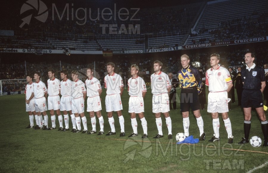 Encuentro Internacional entre ESPAÑA-DINAMARCA en el Campo del Sevilla, RAMÓN SÁNCHEZ PIZJUÁN. 1994