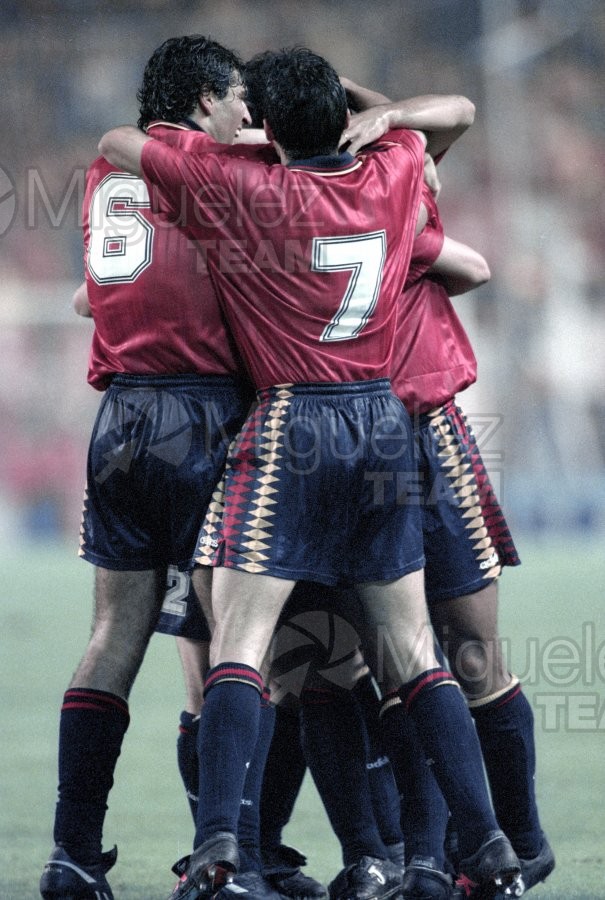 Encuentro Internacional entre ESPAÑA-DINAMARCA en el Campo del Sevilla, RAMÓN SÁNCHEZ PIZJUÁN. 1994
