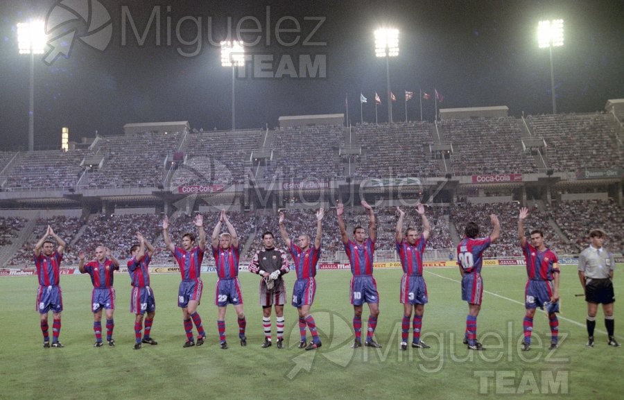 Trofeo Joan Gamper y presentación del BARCELONA, en el estadio Olímpico de MONTJUIC (Barcelona). 1996