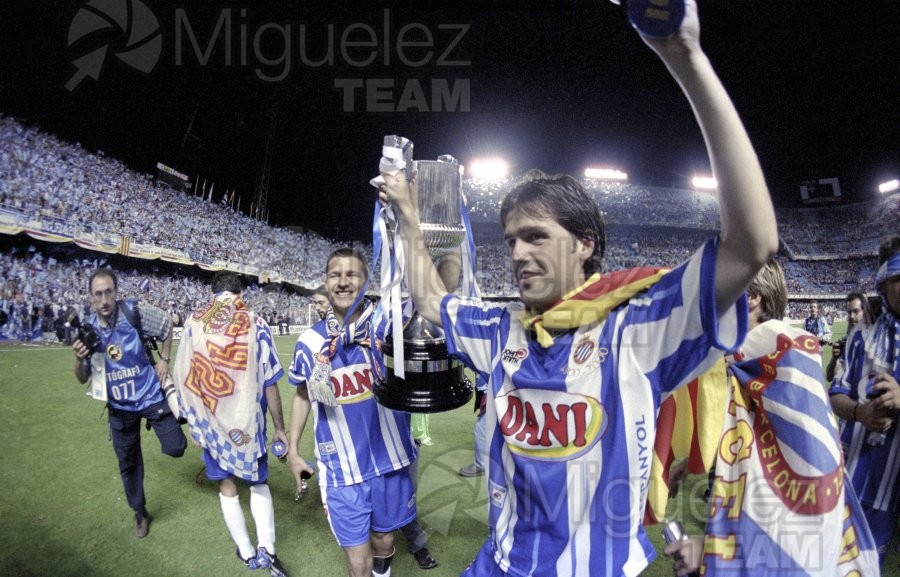 Final de la COPA DEL REY, celebrada entre el ESPANYOL-ATLÉTICO DE MADRID en el estadio de Mestalla de Valencia. 2000