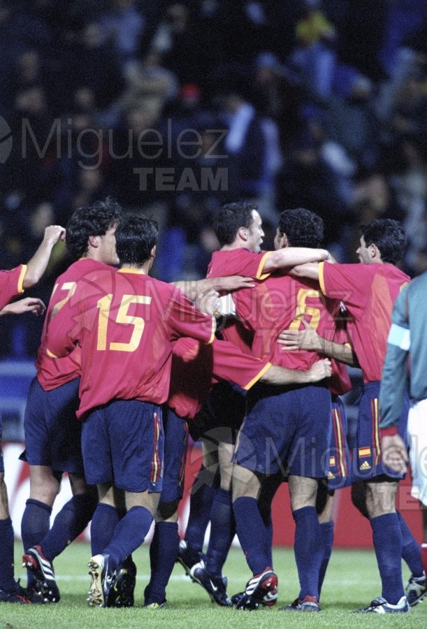 Partido amistoso internacional entre ESPAÑA-MEXICO, en el estadio Nuevo Colombino de Huelva. 2001