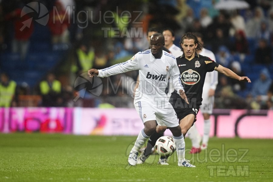 Partido de La Liga Primera División, temporada 2010-2011, entre Real Madrid - Deportivo la Coruña (Madrid) 2010.