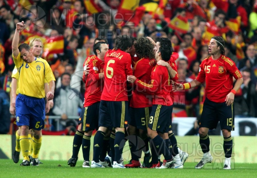 Partido de fase de clasificiación Eurocopa 2008, entre España - Suecia (Madrid) 2007.