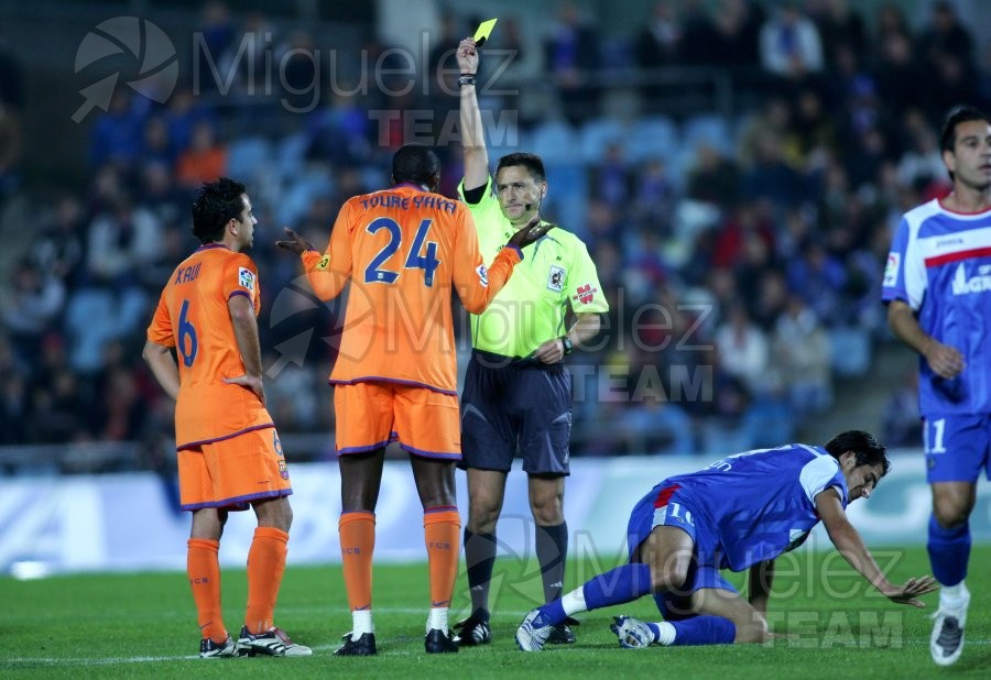 Partido de La Liga Primera División entre Getafe CF - FC Barcelona (Madrid) 2007.