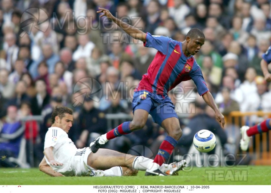 Partido de La Liga Primera División entre Real Madrid - Barcelona (Madrid) 2005.