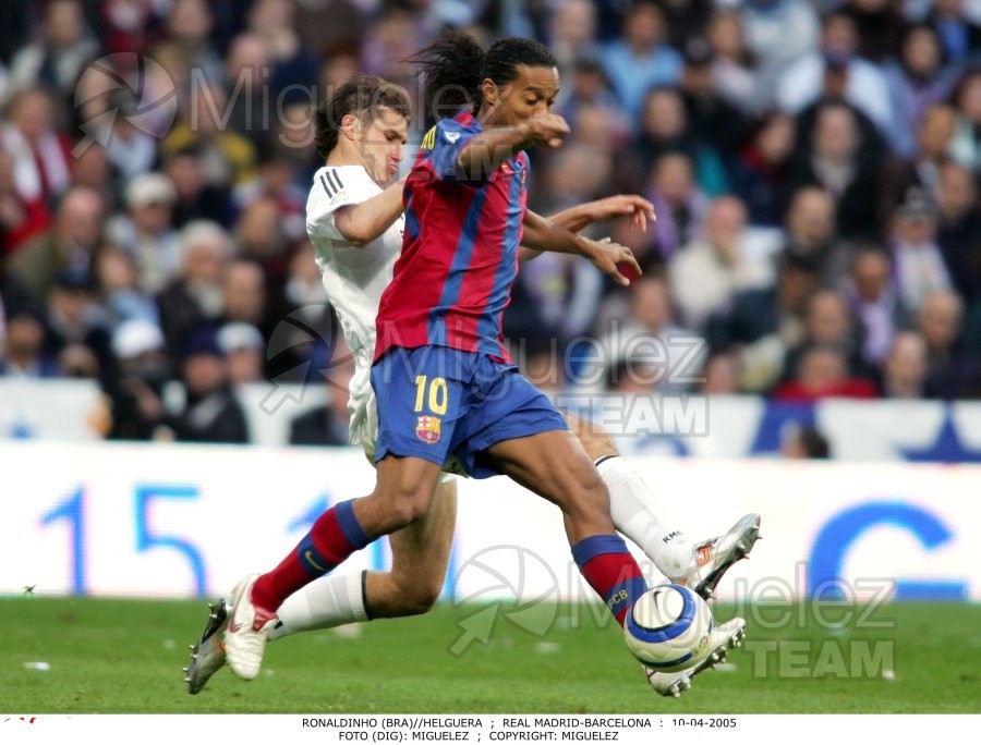 Partido de La Liga Primera División entre Real Madrid - Barcelona (Madrid) 2005.