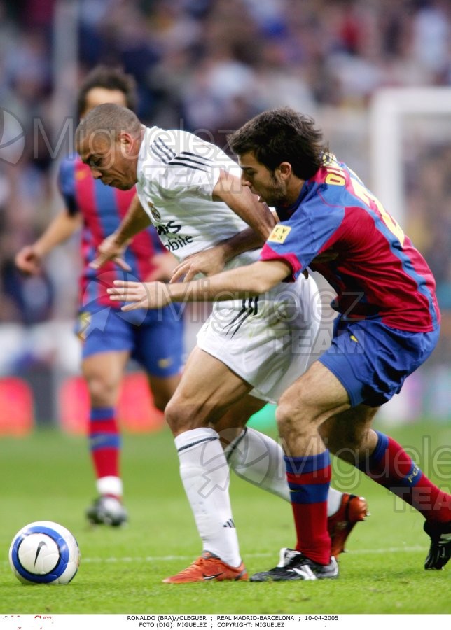 Partido de La Liga Primera División entre Real Madrid - Barcelona (Madrid) 2005.