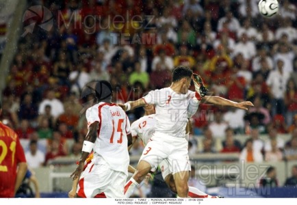 Partido de Copa del Mundo entre España - Túnez en Stuttgart (Alemania) 2006