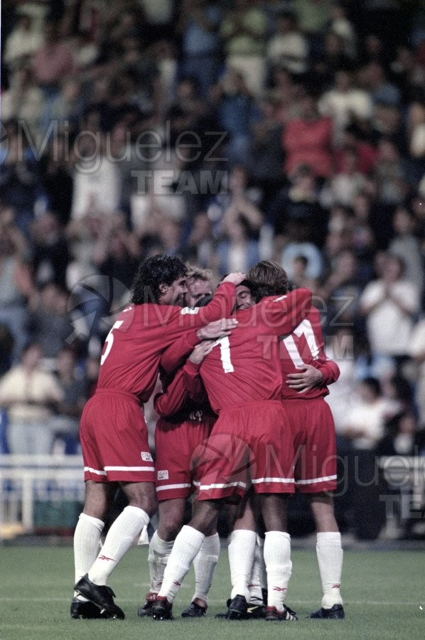 Partido Mundíal contra el RACISMO celebrado en el estadio Santiago Bernabéu de Madrid. 1997