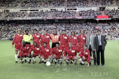 Partido Mundíal contra el RACISMO celebrado en el estadio Santiago Bernabéu de Madrid. 1997