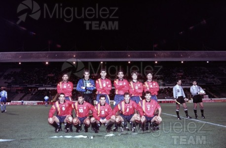 Encuentro amistoso internacional entre ESPAÑA-URUGUAY en el campo RIAZOR en la Coruña. 1995. 