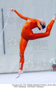 Campeonato de España Absoluto de Gimnasia Rítmica celebrado en Leganés (Madrid). 1999. 