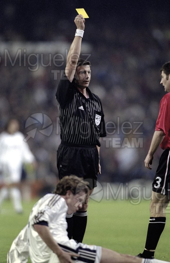 Partido Internacional de LIGA DE CAMPEONES entre el REAL MADRID-MANCHESTER (Madrid) 2000.
