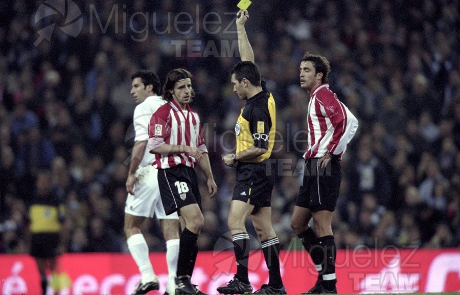 Partido de Copa del Rey, entre REAL MADRID-ATHLETIC DE BILBAO en el Santiago Bernabéu (Madrid). 2002