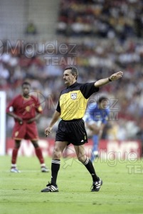 EUROCOPA-2000, celebrada en Bélgica-Paises Bajos. Partido entre ITALIA-BÉLGICA, celebrado en el estadio KING BANDONIN de Bruselas (Bélgica).