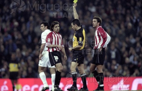 Partido de Copa del Rey, entre REAL MADRID-ATHLETIC DE BILBAO en el Santiago Bernabéu (Madrid). 2002