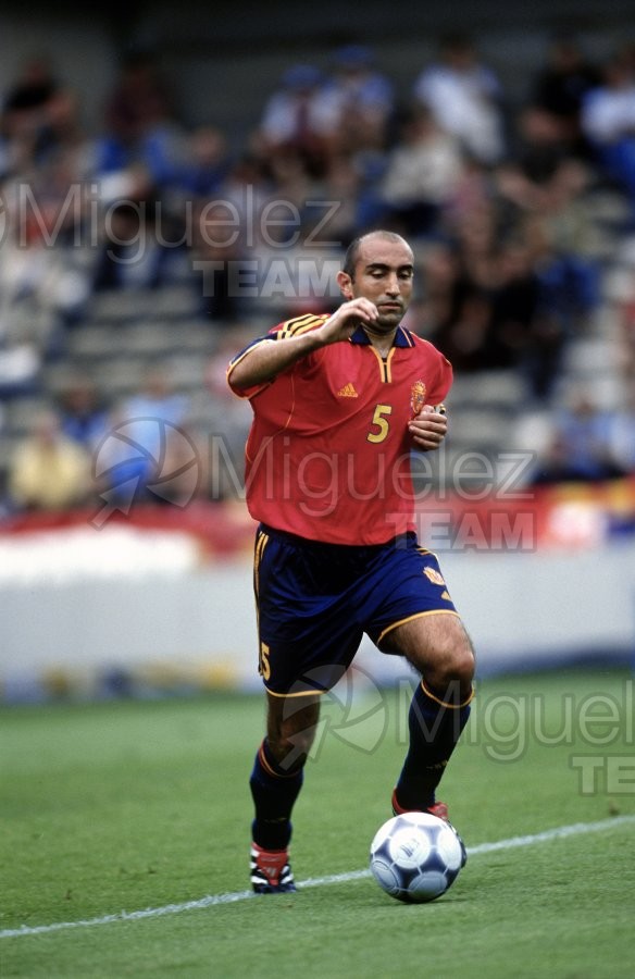 EUROCOPA-2000, celebrada en Bélgica-Paises Bajos. Partido entre YUGOSLAVIA-ESPAÑA, celebrado en el estadio Jan Breydel de Brujas (Bélgica).