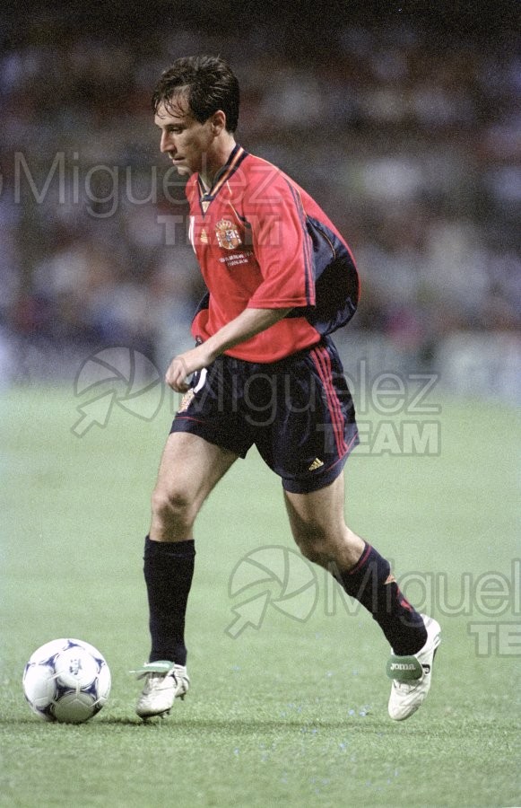 Partido Copa del Mundo Francia 1998 entre ESPAÑA-PARAGUAY en el Estadio Geolfroy-Guichard en Saint-Etienne. 1998