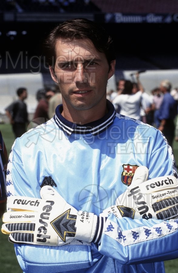 Presentación del BARCELONA en el estadio CAMP NOU en Barcelona de la temporada 95-96