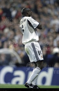 Partido Internacional de Liga de Campeones entre REAL MADRID-GALATASARAY (TUR) (Madrid) 2001.