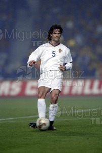 Partido amistoso Internacional entre ESPAÑA-PORTUGAL, celebrado en el Estadio Olímpico de BARCELONA. 2002