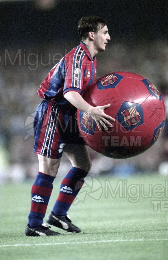 Partido de Liga 1ª División entre BARCELONA-REAL MADRID en el estadio Camp Nou de Barcelona. 1997