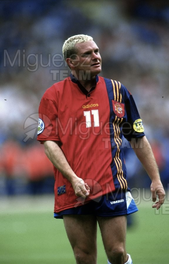 Encuentro de Cuartos de final de la EUROCOPA-1996 entre ESPAÑA-INGLATERRA en Londres (Inglaterra). 1996