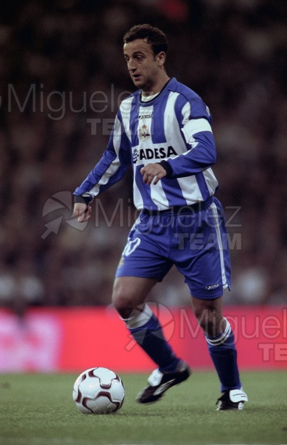 Partido de Liga 1ª División entre REAL MADRID-DEPORTIVO DE LA CORUÑA, Madrid 2003.