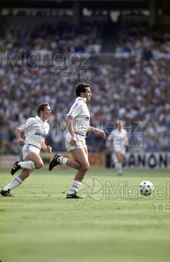 Partido de Liga Primera División Real Madrid-Sevilla Temporada 1988-1989.