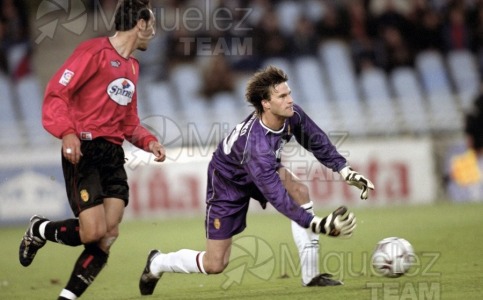 Partido de Liga 1ª División entre REAL SOCIEDAD-MALLORCA, San Sebastián 2002.