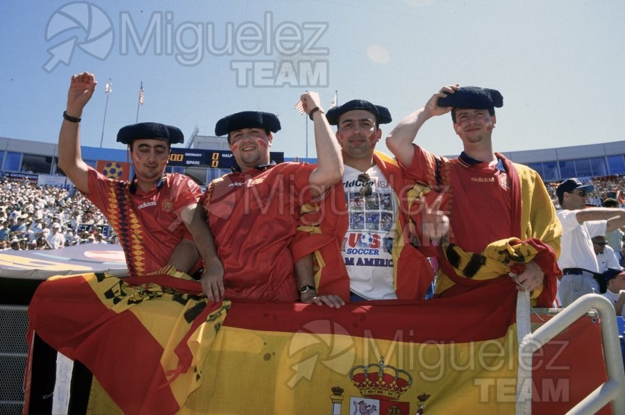 MUNDIAL COPA DEL MUNDO USA 1994; Partido 1ª Fase entre ALEMANIA-ESPAÑA en el estadio SOLDIER FIELD de CHICAGO. 1994