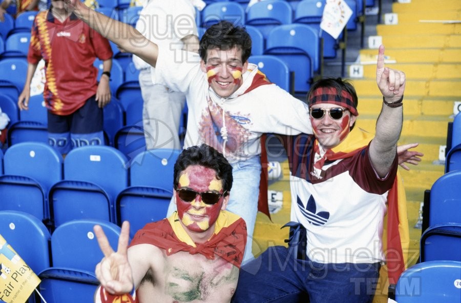 Partido 1ª Fase de la EUROCOPA-1996 entre BULGARIA-ESPAÑA en el estadio ELLAN ROAD DE LEEDS (INGLATERRRA). 1996