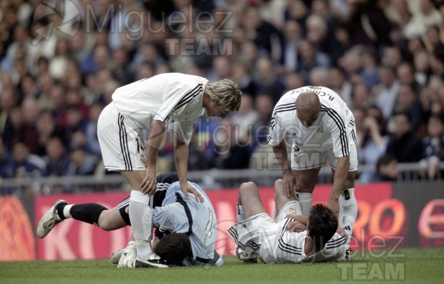 Partido de Liga 1ª División entre REAL MADRID-ESPANYOL, Madrid 2003.