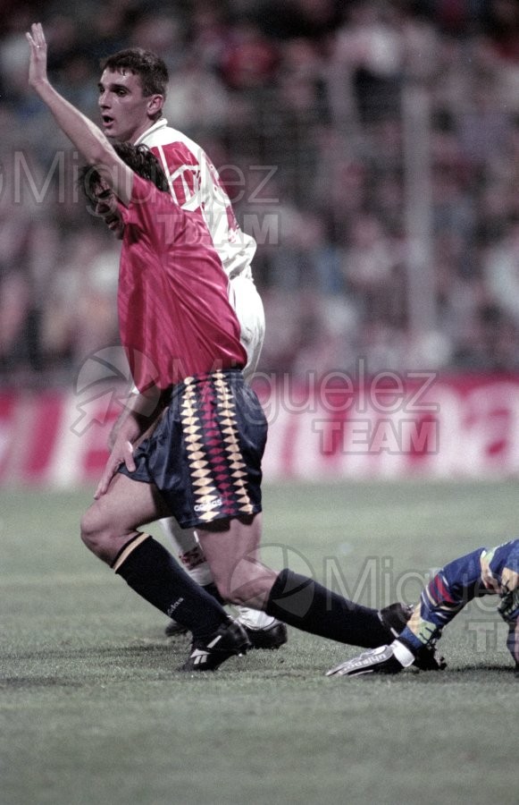 Encuentro Internacional SUB-21 entre ESPAÑA-MACEDONIA en el estadio JOSE RICO PEREZ de Alicante. 1995