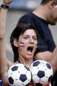 EUROCOPA-2000, celebrada en Bélgica-Paises Bajos. Partido entre YUGOSLAVIA-ESPAÑA, celebrado en el estadio Jan Breydel de Brujas (Bélgica).