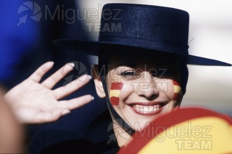 EUROCOPA-2000, celebrada en Bélgica-Paises Bajos. Partido entre ESPAÑA-FRANCIA, celebrado en el estadio Jan Breydel de Brujas (Bélgica).