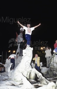 Último partido de Liga 1ª División entre ATLÉTICO DE MADRID-ALBACETE y celebración de la victoria (Madrid) 1996