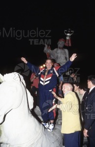 Último partido de Liga 1ª División entre ATLÉTICO DE MADRID-ALBACETE y celebración de la victoria (Madrid) 1996