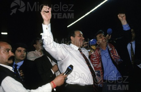 Último partido de Liga 1ª División entre ATLÉTICO DE MADRID-ALBACETE y celebración de la victoria (Madrid) 1996