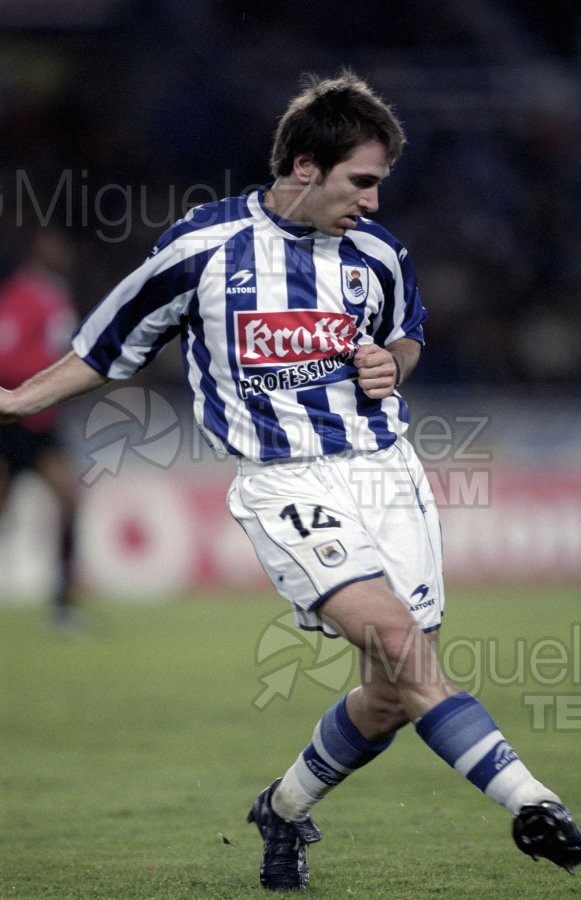 Partido de Liga 1ª División entre REAL SOCIEDAD-MALLORCA, San Sebastián 2002.
