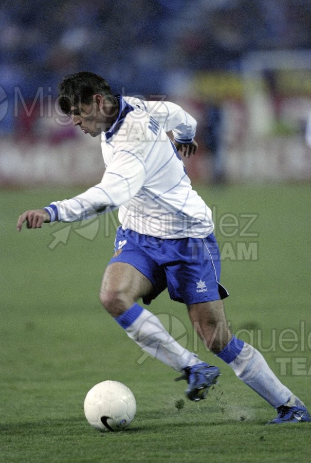 Partido de Liga 1ª División entre ATLÉTICO DE MADRID-REAL ZARAGOZA en el Vicente Calderón de Madrid. 2000