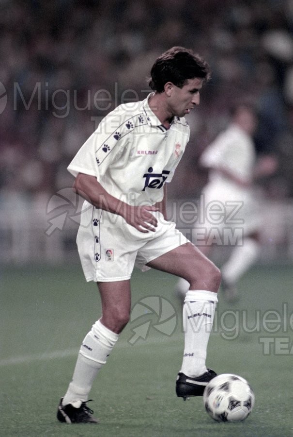 Partido de Liga 1ª División entre REAL MADRID-ATHLETIC DE BILBAO en el estadio Santiago Bernabéu de Madrid. 1994