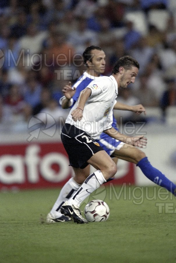 Partido de Liga 1ª División entre VALENCIA-RECREATIVO DE HUELVA, Valencia 2002.