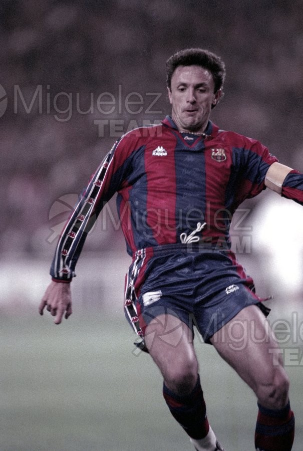 Partido de Liga 1ª División entre REAL MADRID-BARCELONA en el estadio Santiago Bernabéu (Madrid). 1996