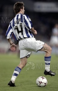 Partido de Liga 1ª División entre REAL SOCIEDAD-MALLORCA, San Sebastián 2002.