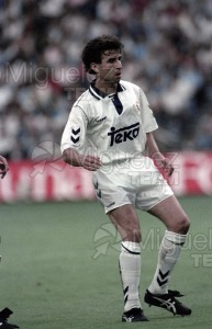 Partido de Liga 1ª División REAL MADRID-ATLÉTICO DE MADRID en el Campo Santiago Bernabéu (Madrid). 1993